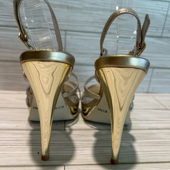 Gianni Bini Mirrored Strappy Platform Heels - Picture 4 of 7